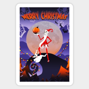 Merry Christmas Fantasy Postcard Greeting card Sticker